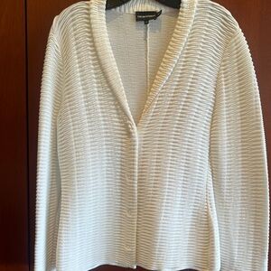 Emporio Armani Cream Open-Front Blazer